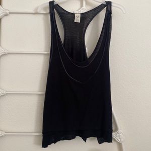 Free People Tank Top Black Multi-Layers SZ S NWOT